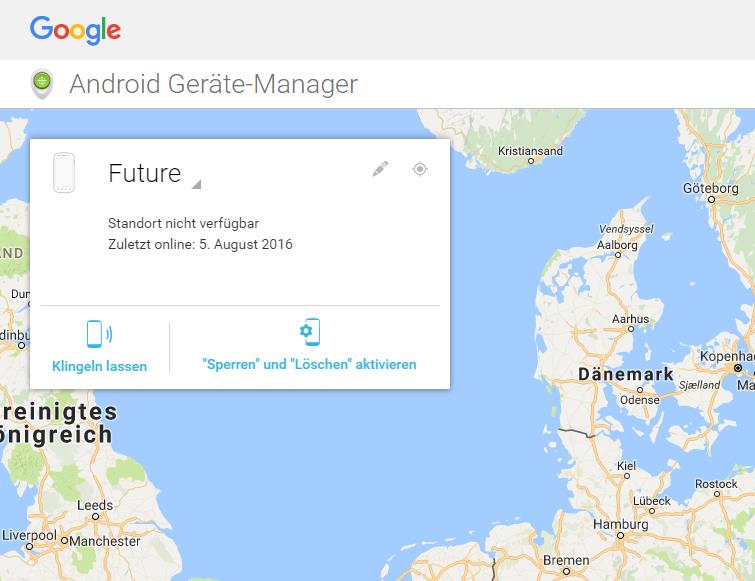 Android Geräte-Manager Header