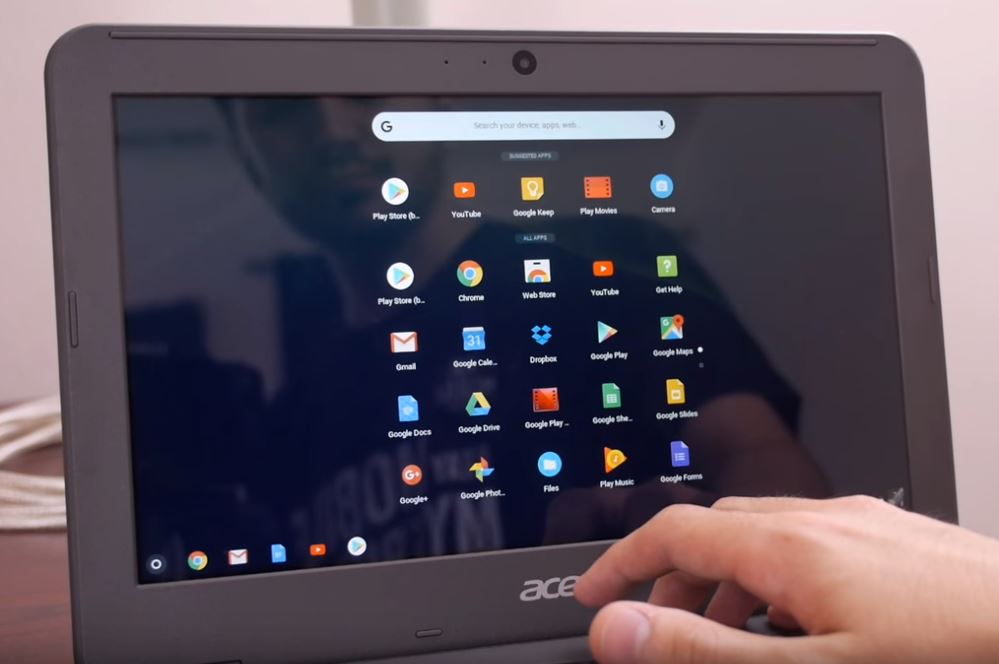 Chrome OS Peeking Launcher