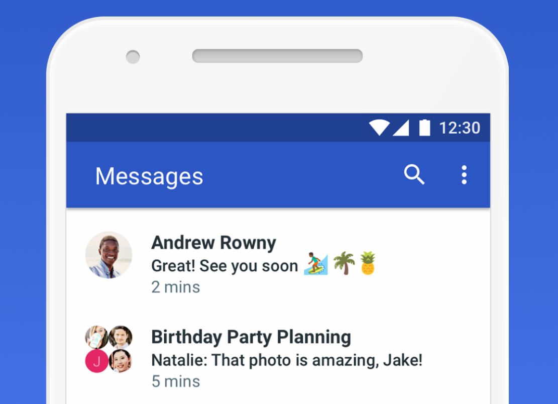 Android Messages Header