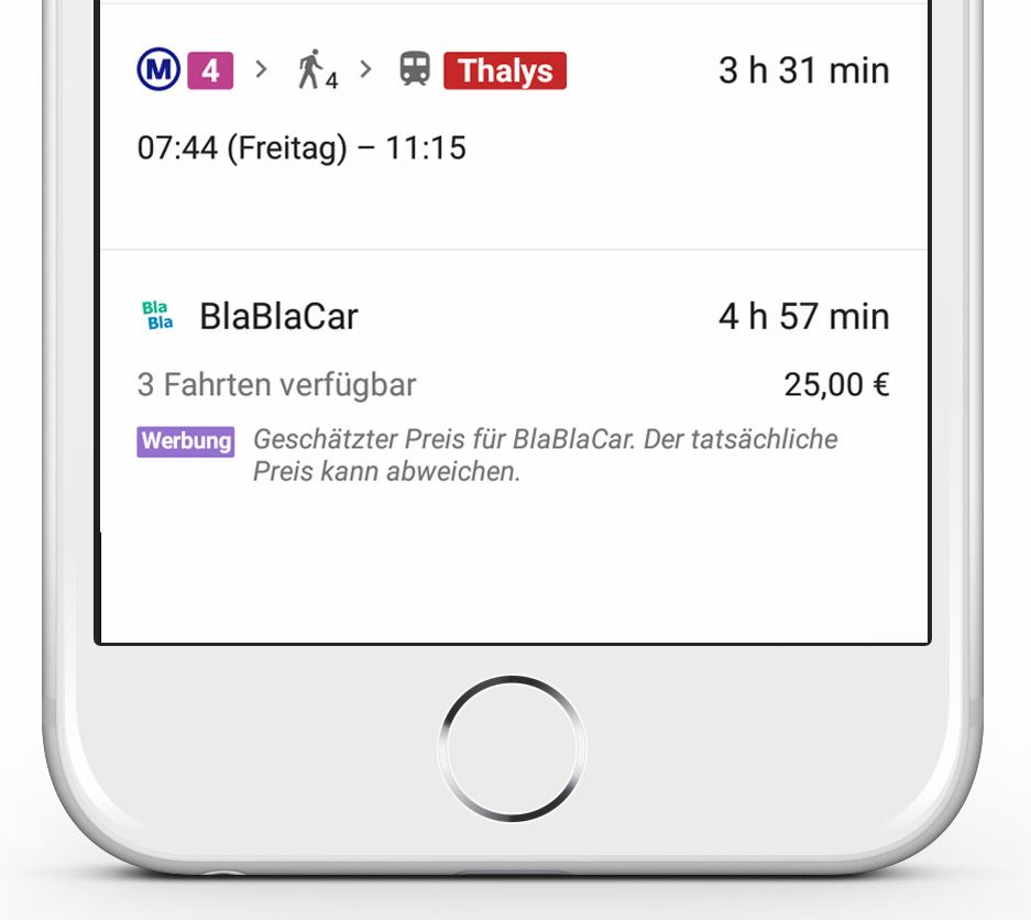 BlaBlaCar Google Maps