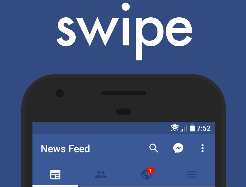 Swipe Facebook App Header