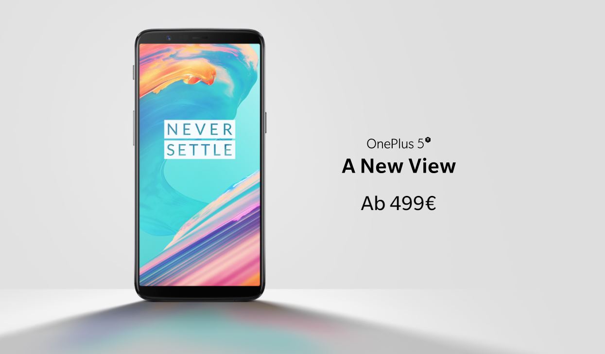 OnePlus 5T Header mit Preis