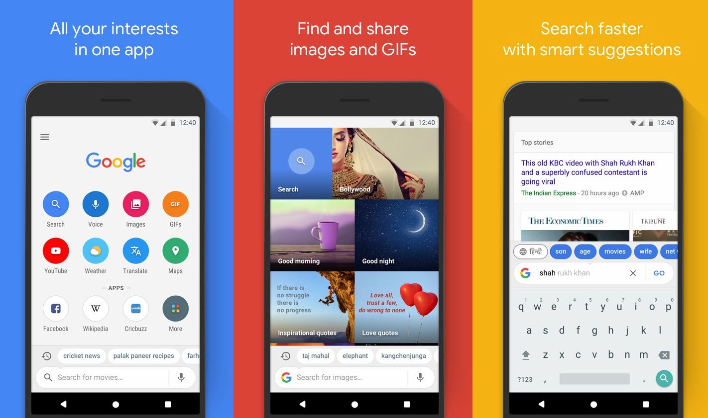 Google Go App Header