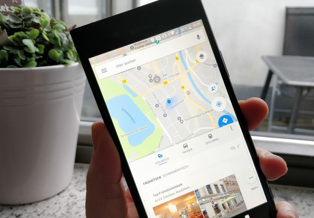 Google Maps Header