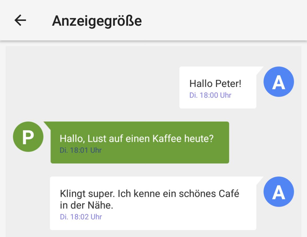 Android Anzeigengröße Header