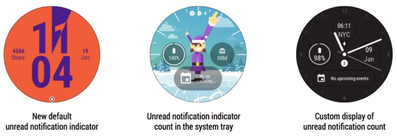 Android Wear 2.9 Indikator für Benachrichtigungen