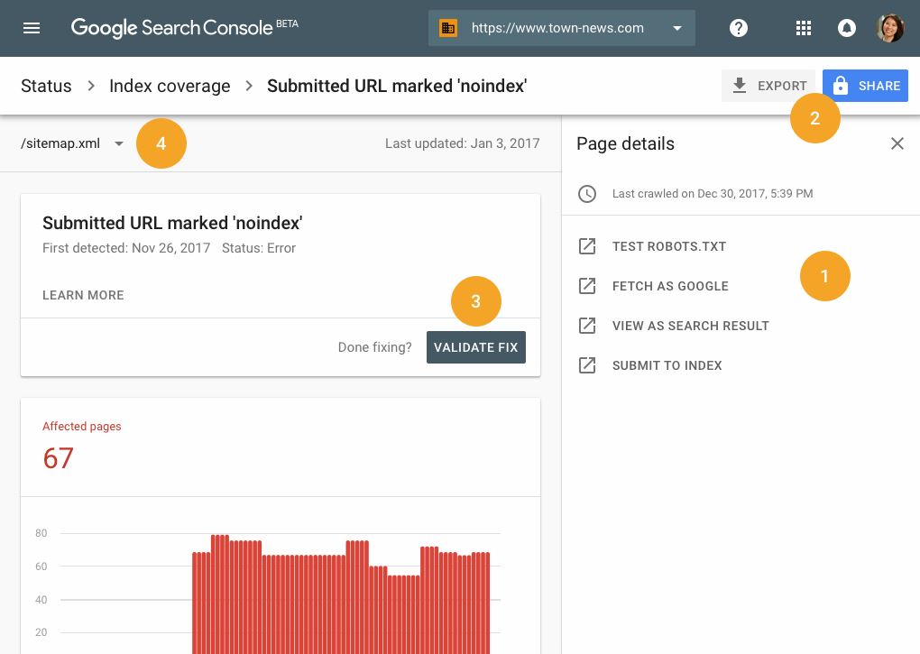 Google Search Console Januar 2018 Update