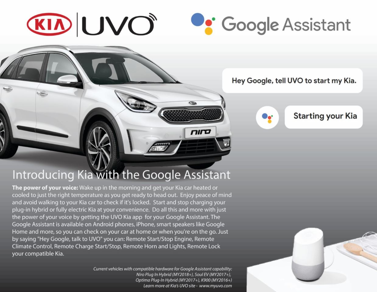 Kia Uvo Google Assistant