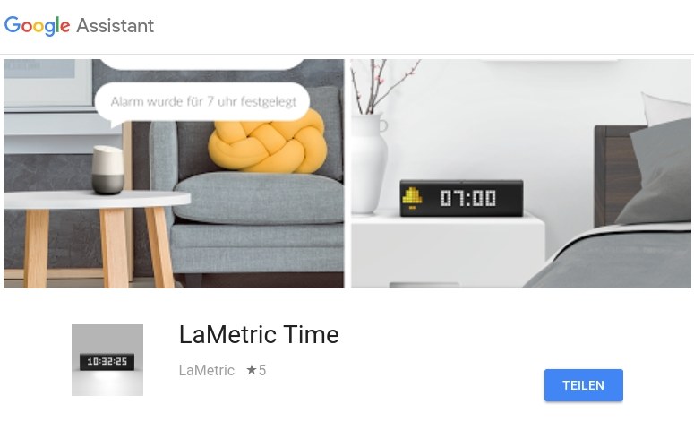 LaMetric Time Google Assistant
