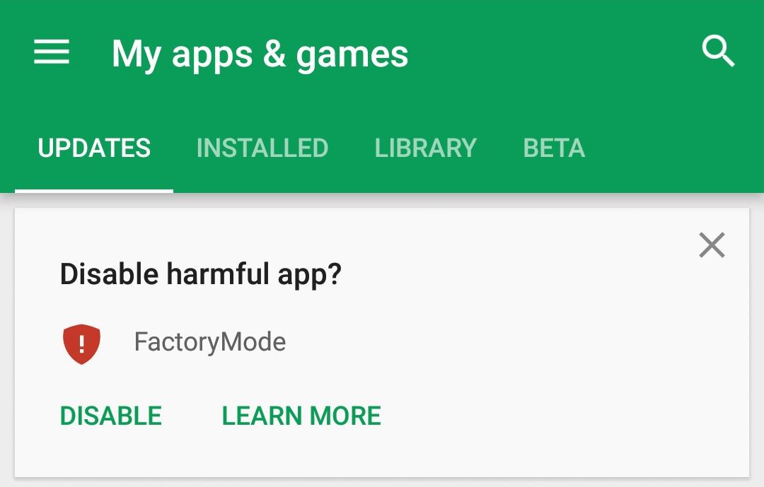 OnePlus FactoryMode Google Play Protect