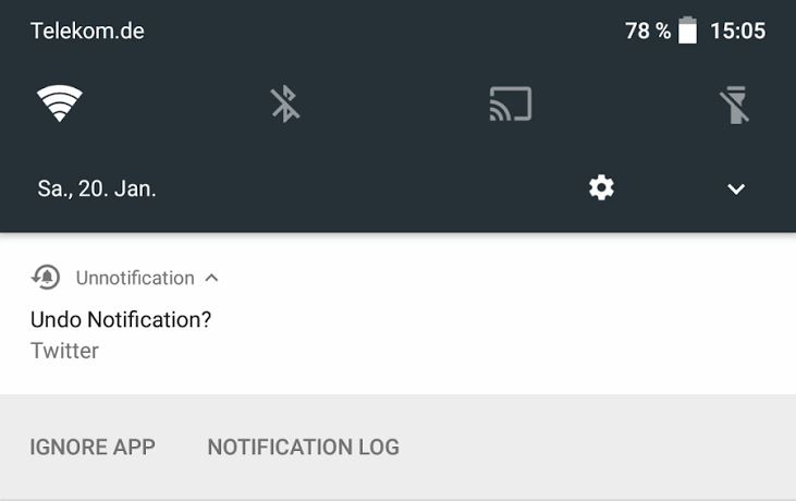 Unnotification