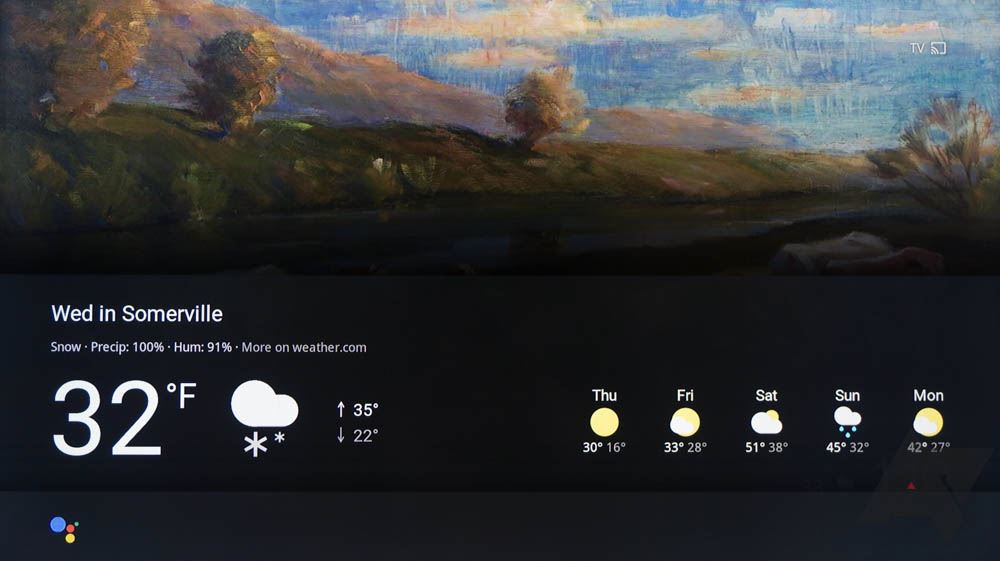 Google Chromecast Assistant Wetter