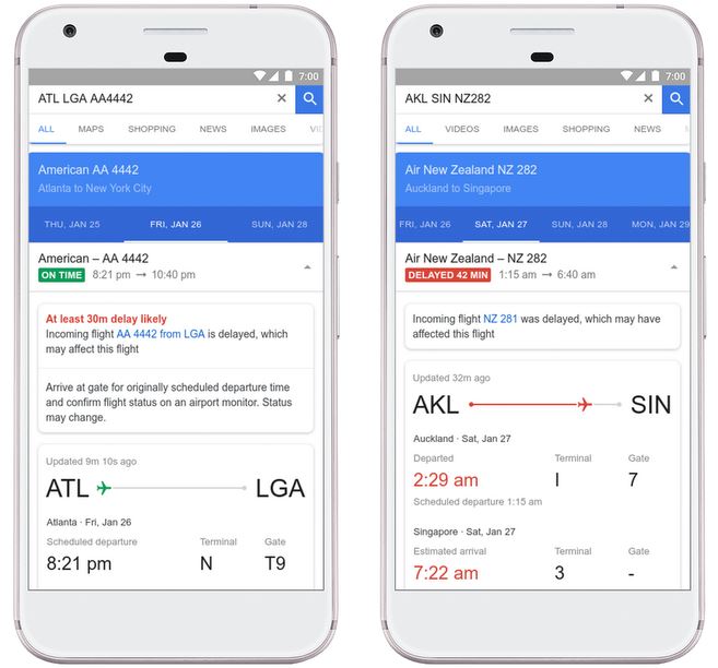 Google Flugsuche Verspätungen