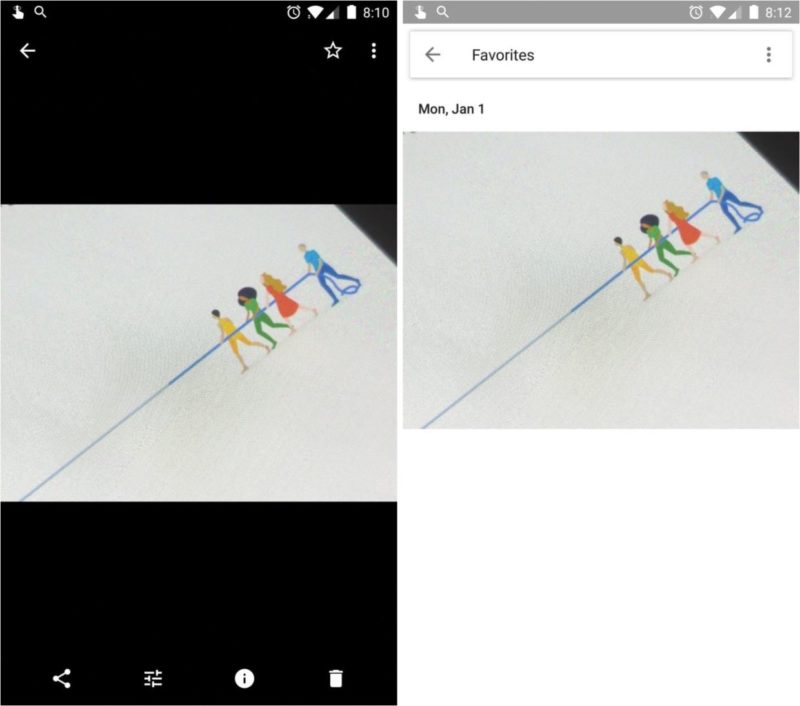 Google Fotos Favoriten