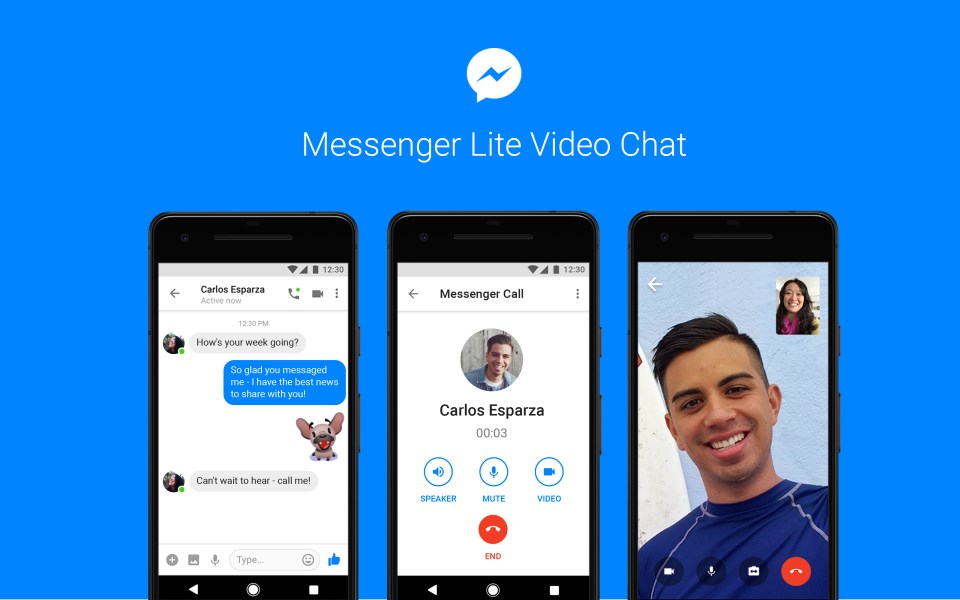 Facebook Messenger Lite Videochat Header