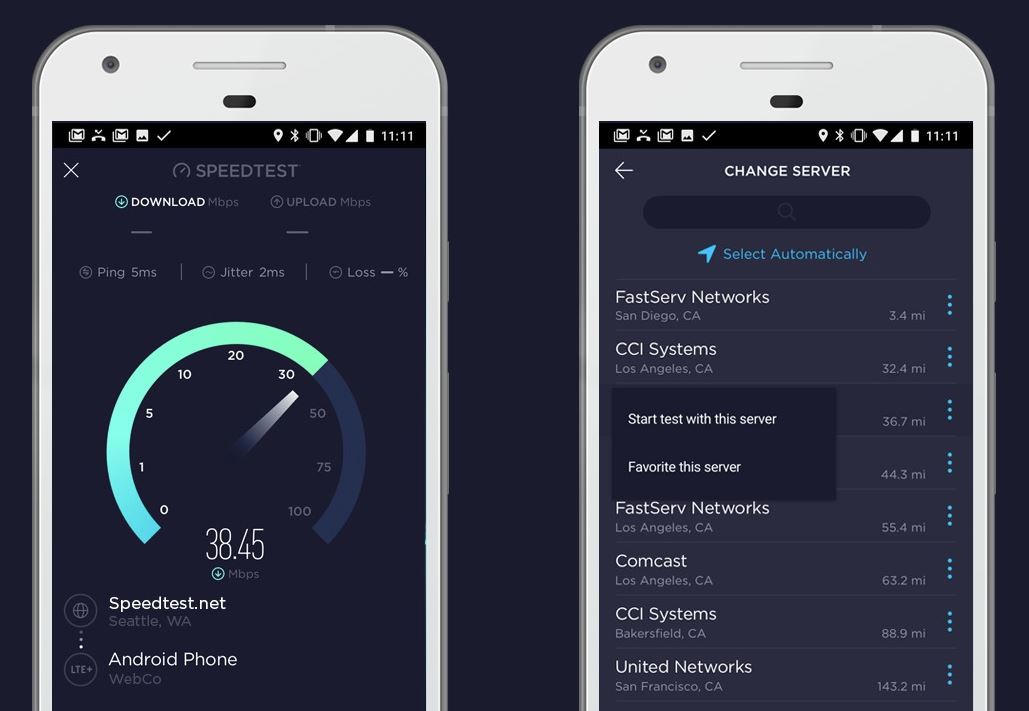 Speedtest App Header
