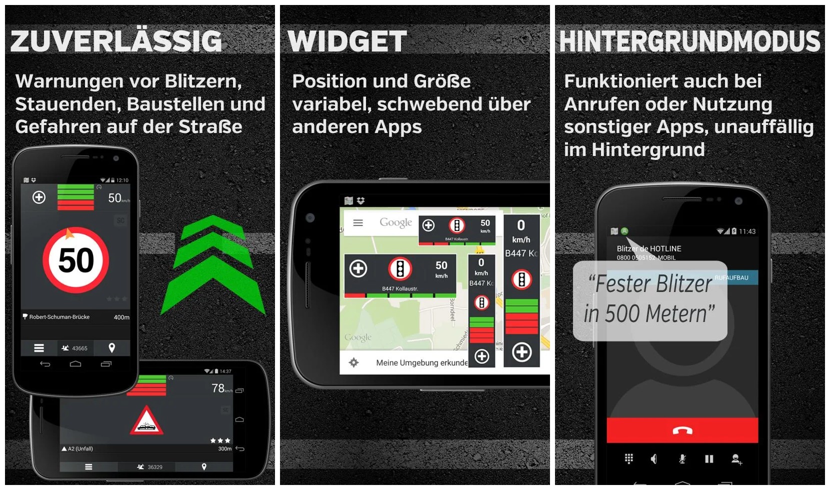 Blitzer.de Plus App Screenshots Header