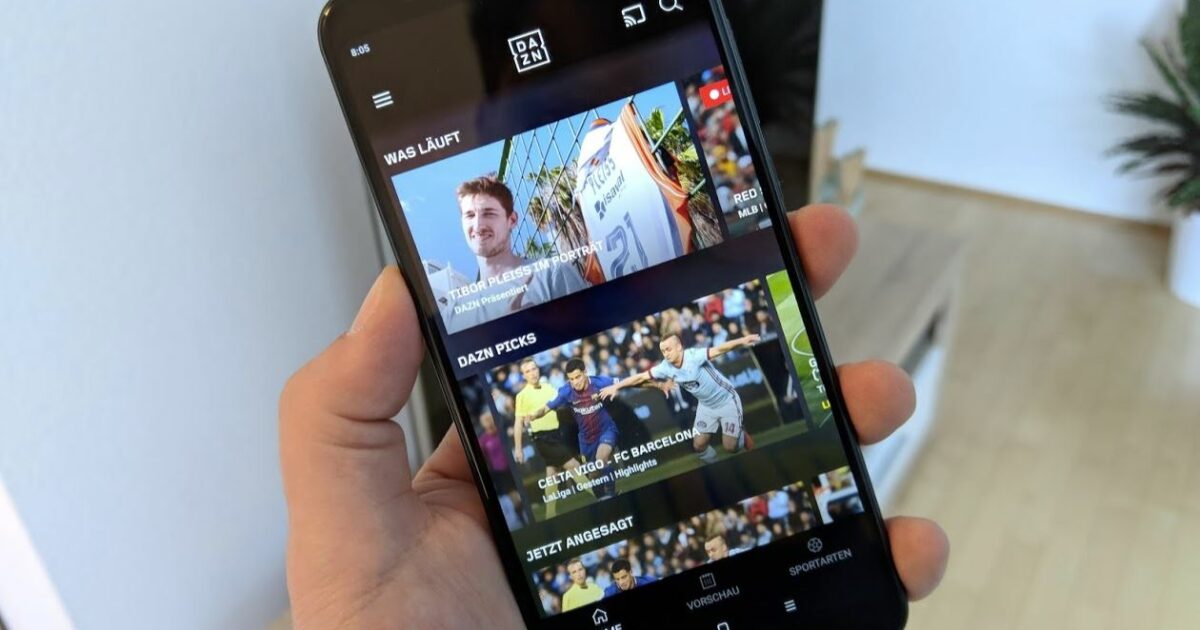 DAZN Android App Header 2018