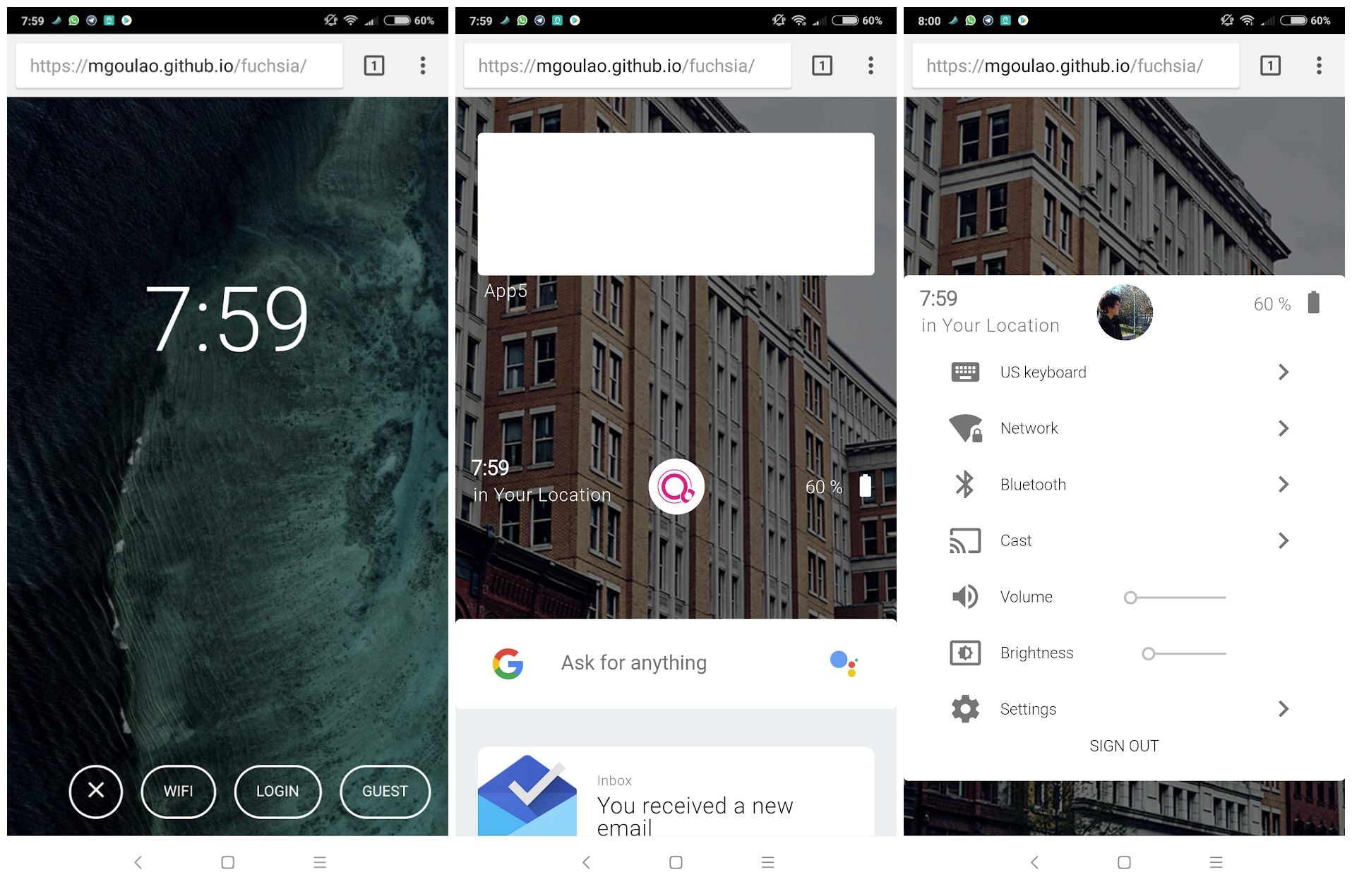 Fuchsia Browser Test