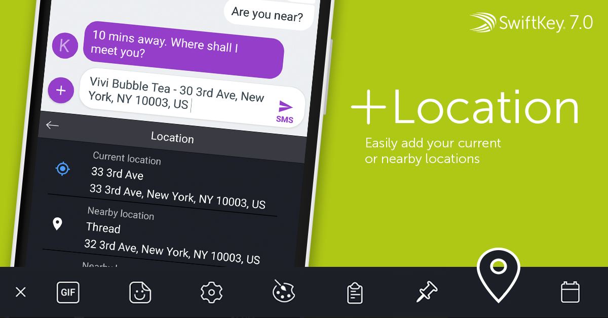 SwiftKey Standort Teilen