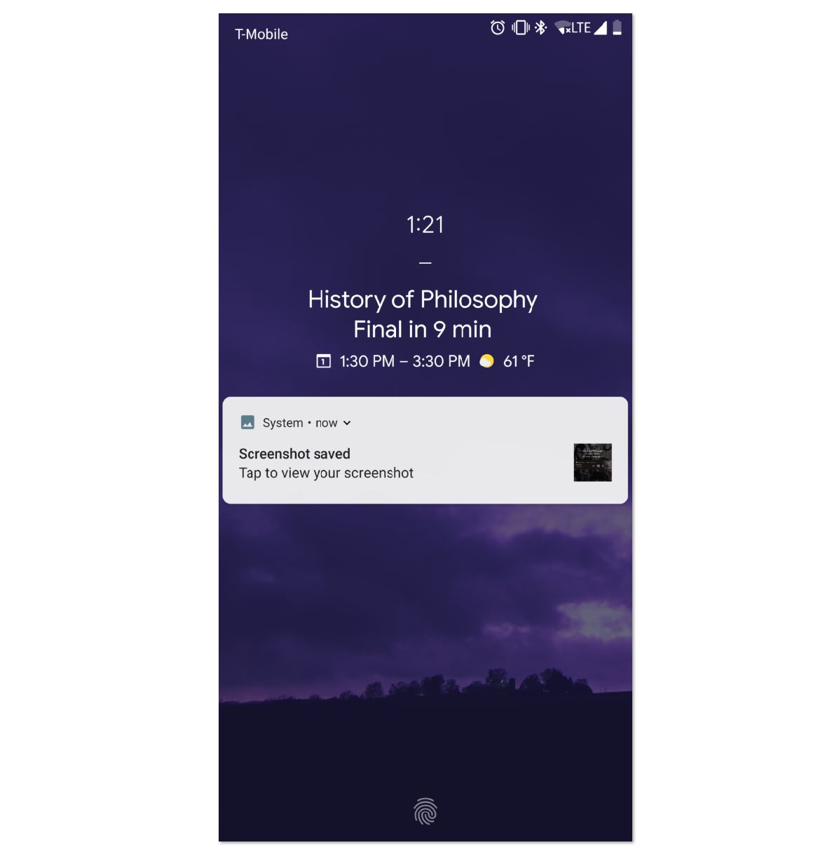 Android P Sperrbildschirm at a glance