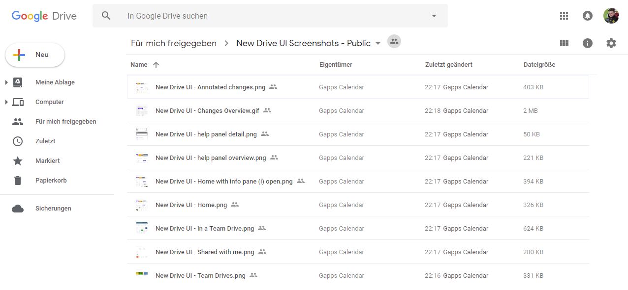 Google Drive Redesign 2018