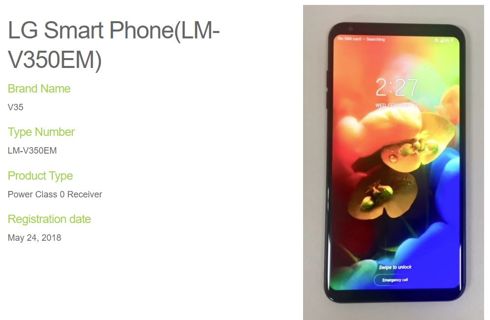 LG V35 WPC Leak