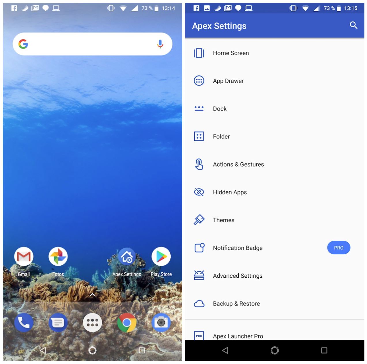 Apex Launcher Header