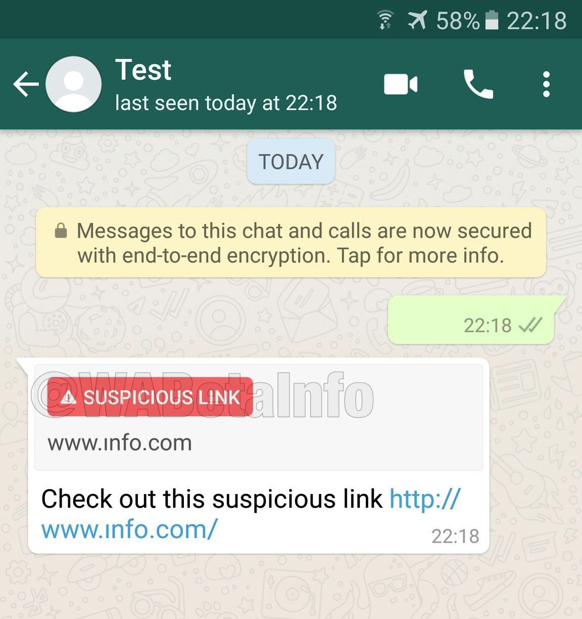 WhatsApp Suspicious Link Detection