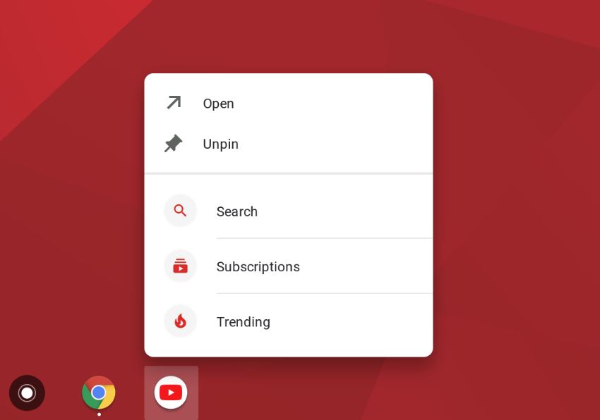 App-Shortcuts Chrome OS