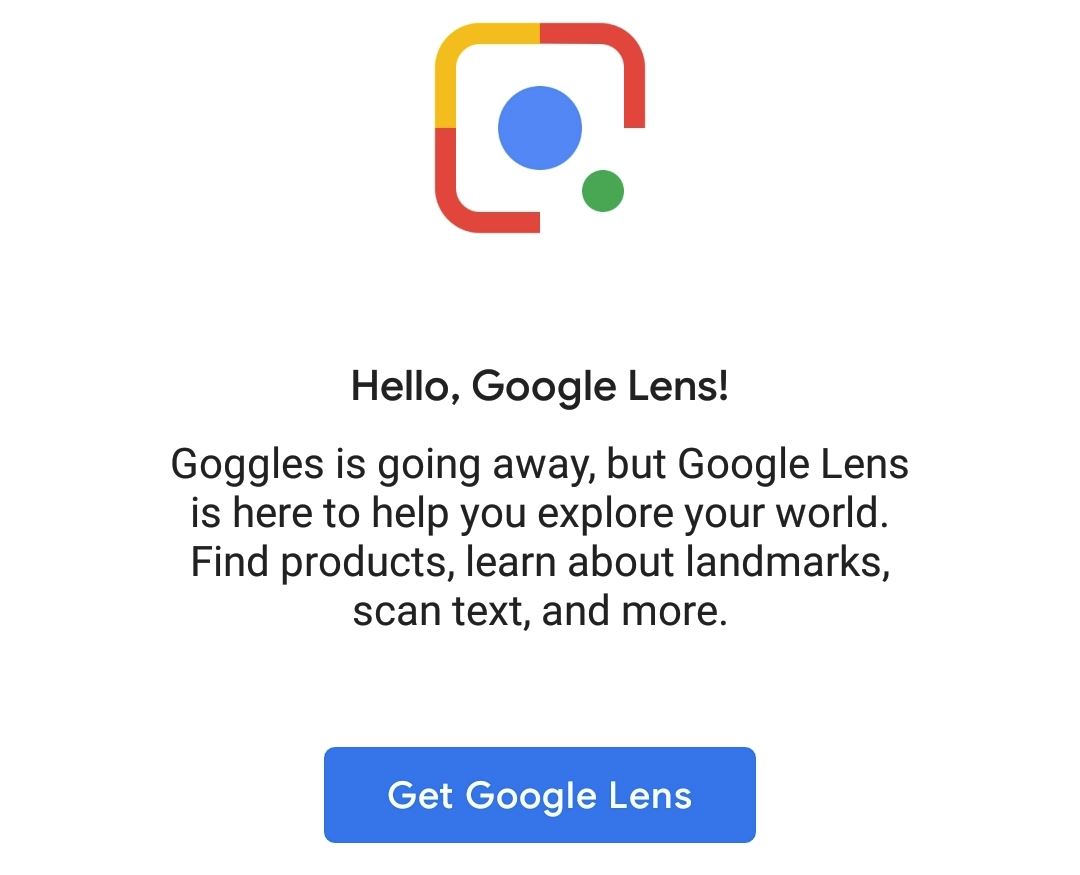 Google Goggles Lens