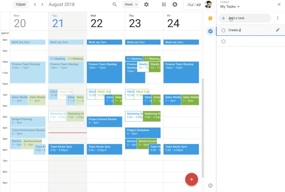 Google Kalender App-Zugriffe Web August 2018
