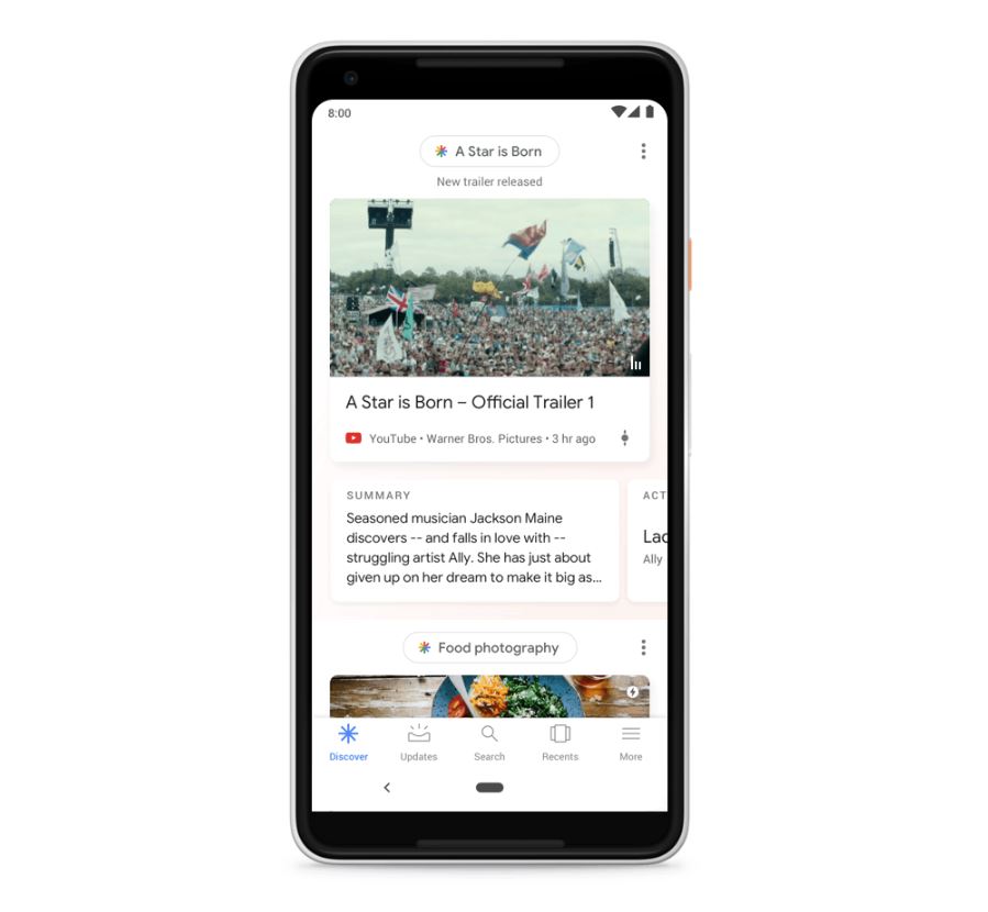 Google Discover Header