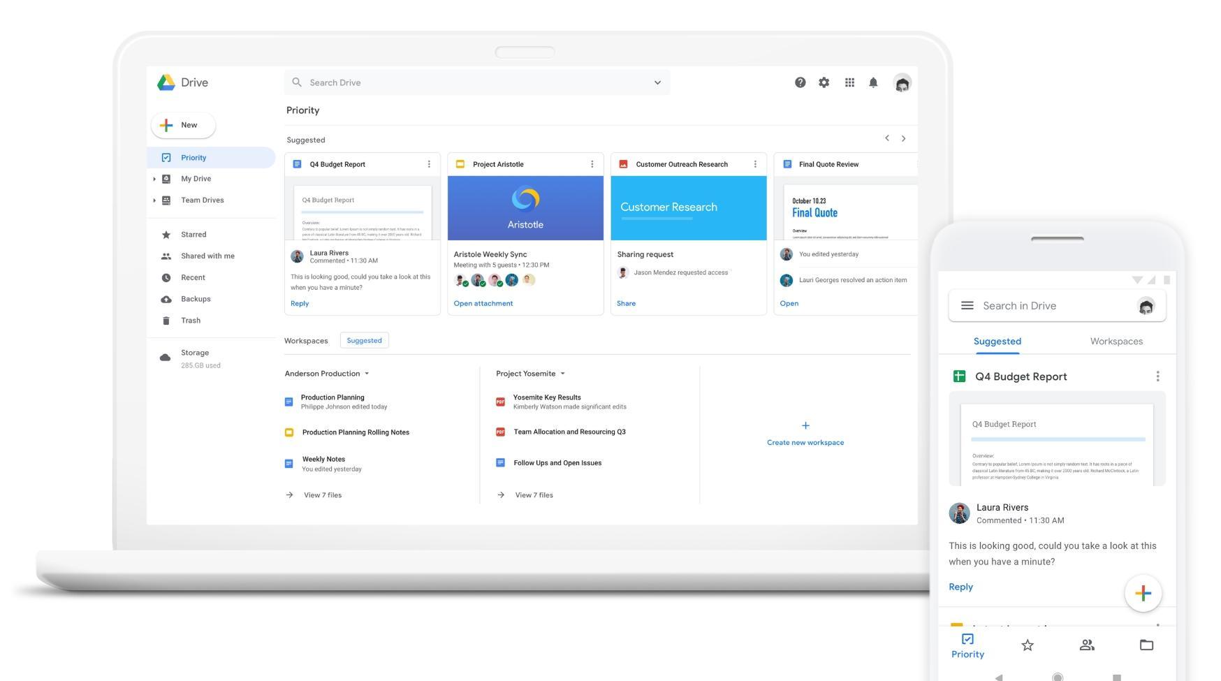 Google Drive Priority Header