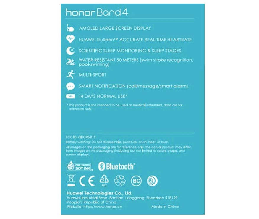 huawei band 4 specs