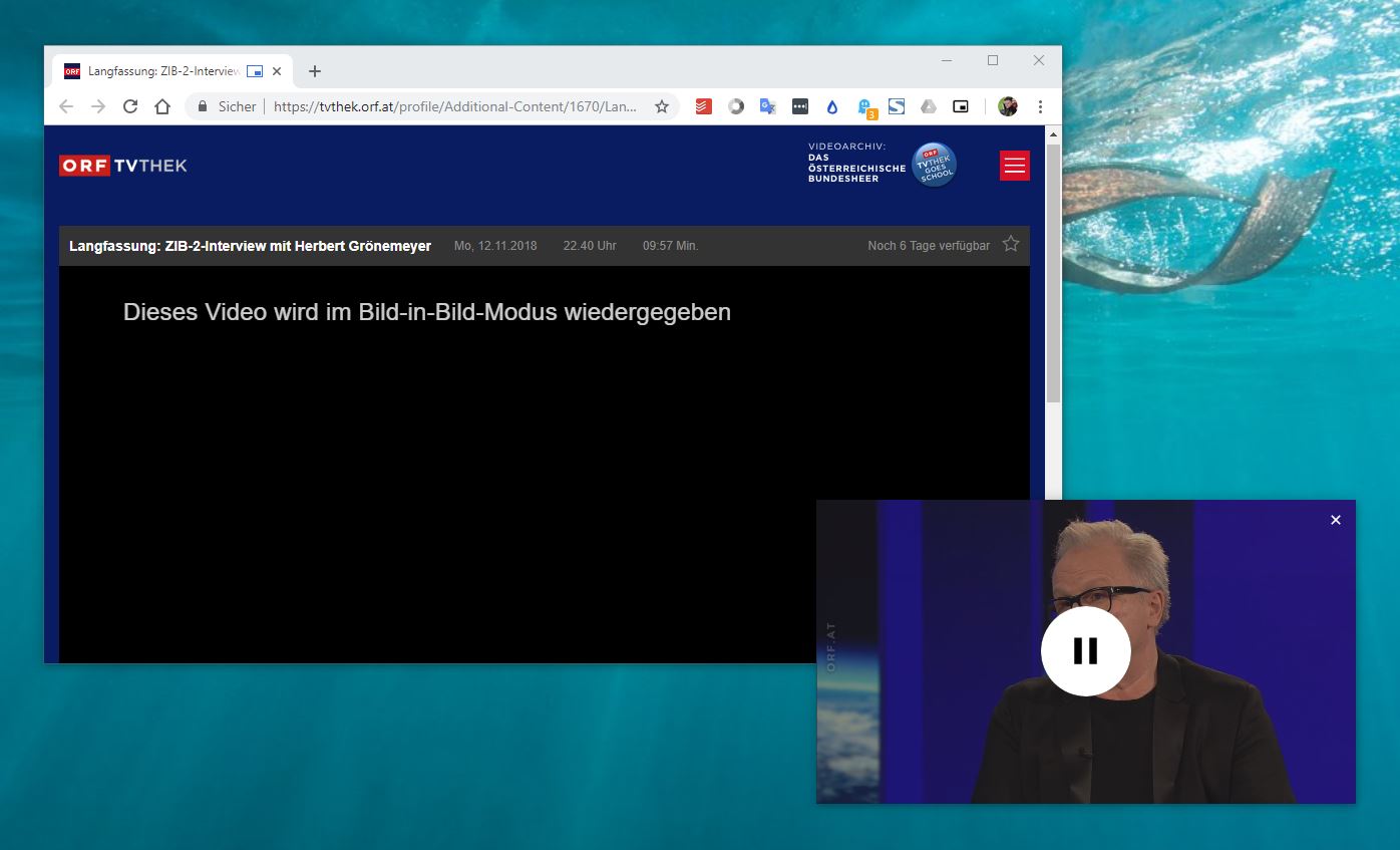 Chrome Bild-in-Bild