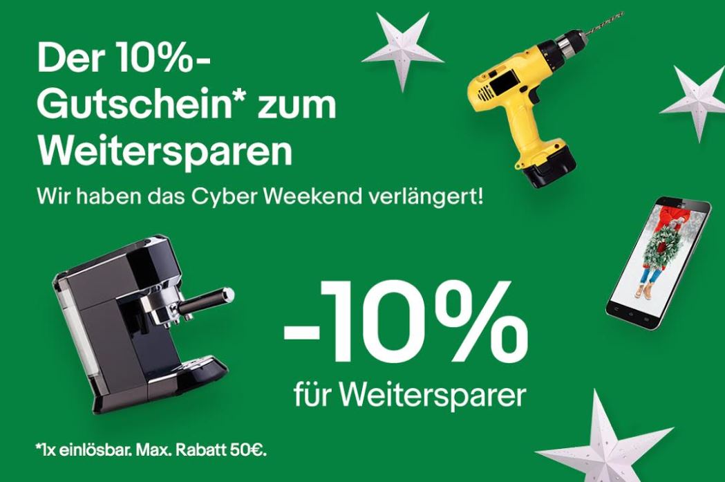 eBay 10 Prozent Aktion PSHOPPING10 Gutschein