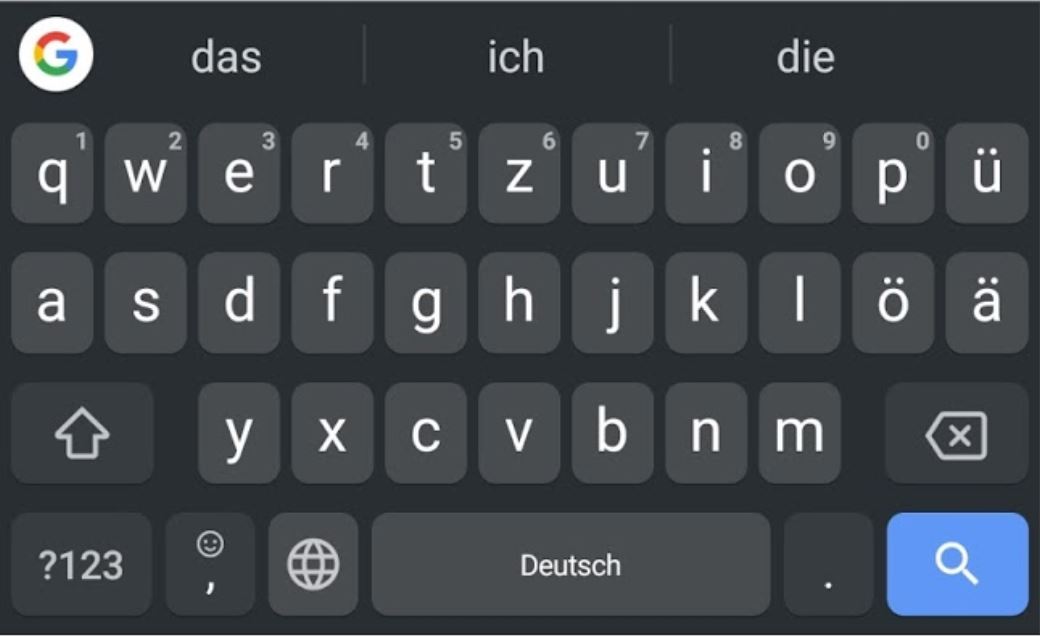Gboard mit Umlauten