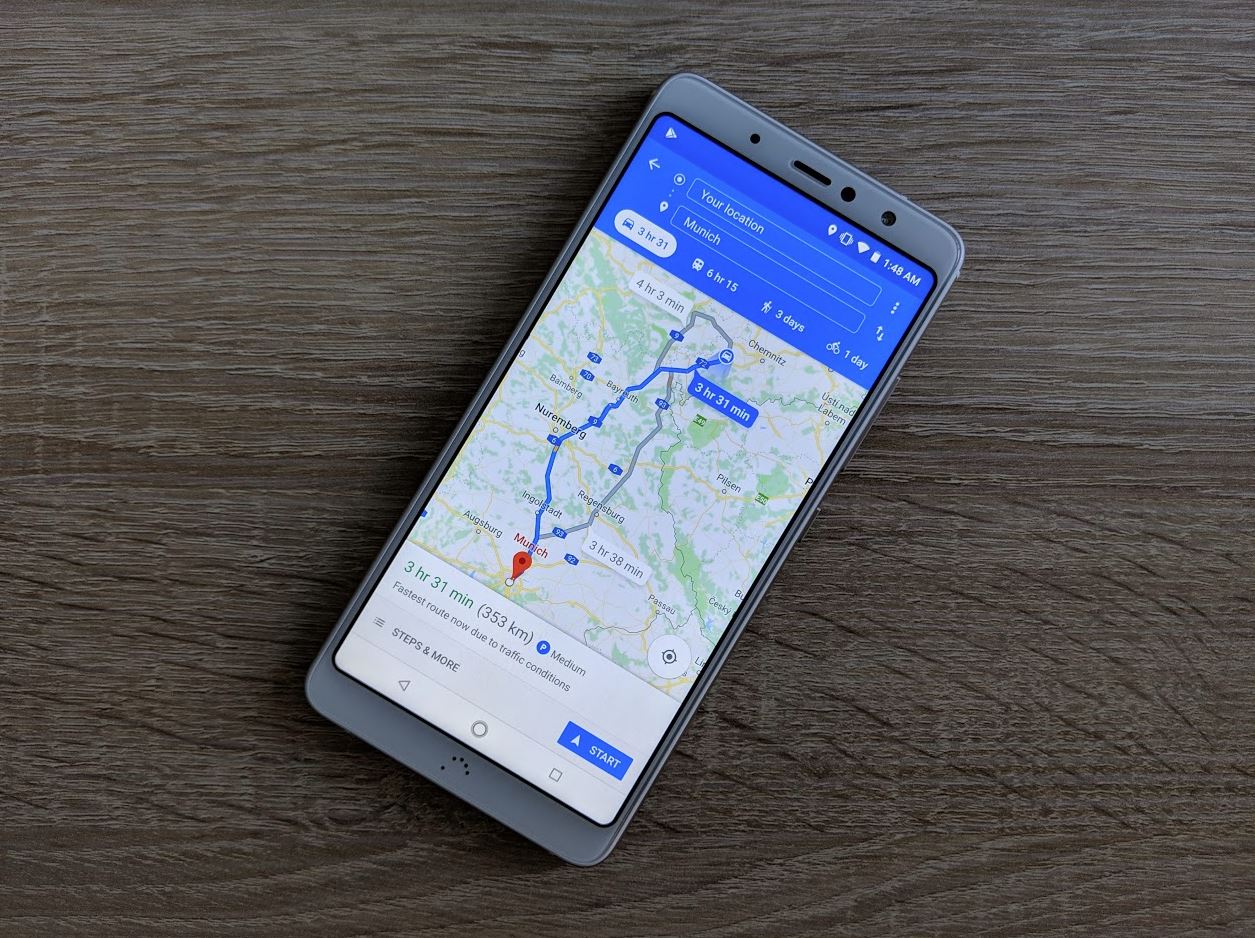 Google Maps Header