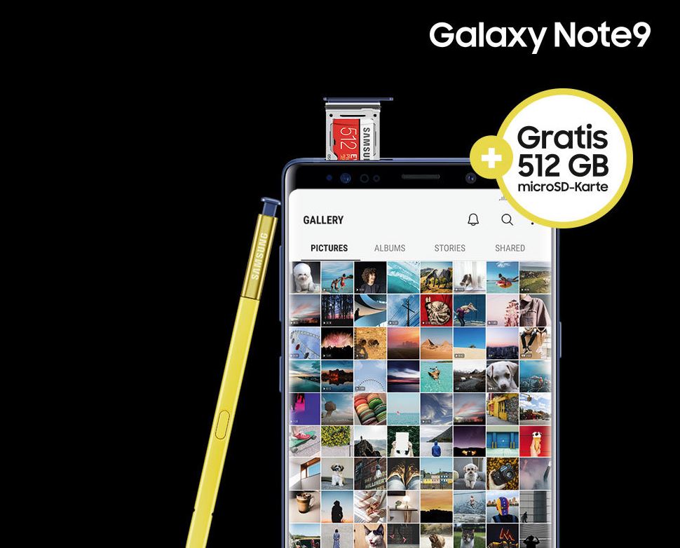 Samsung Galaxy Note9 Speicherkarte Aktion