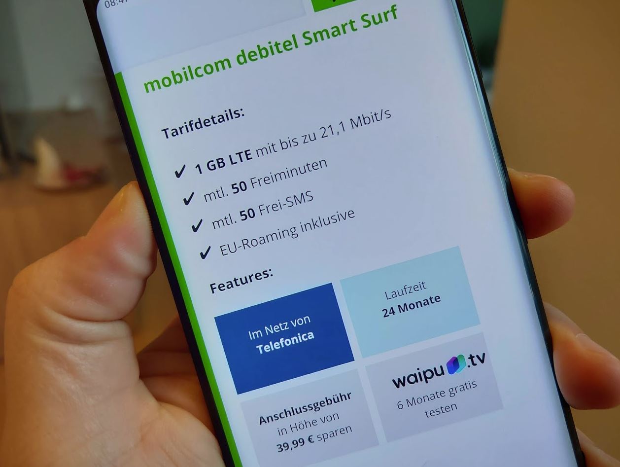 Smart Surf 1 GB mobilcom Header