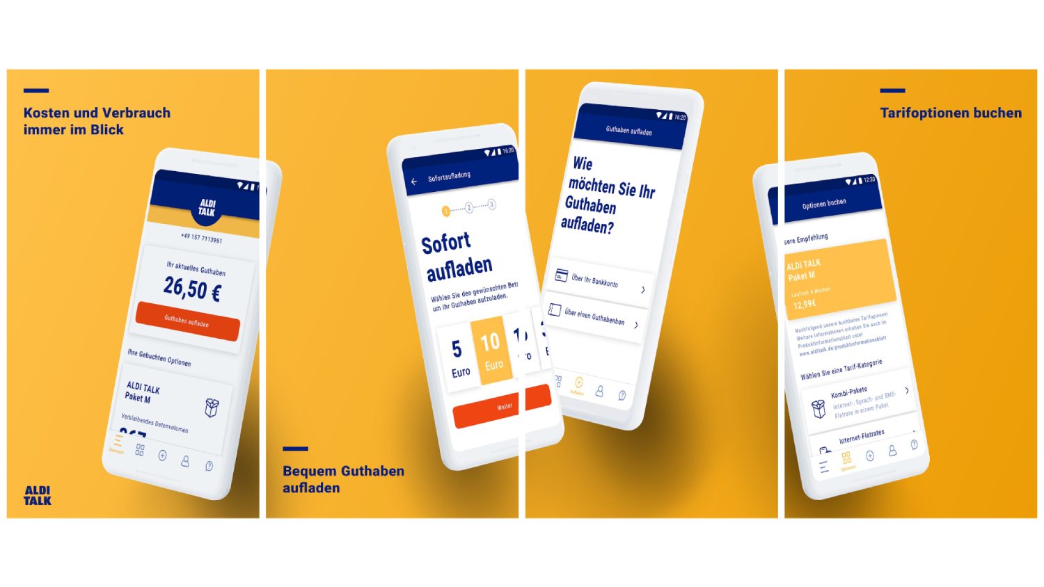 Aldi talk App Header
