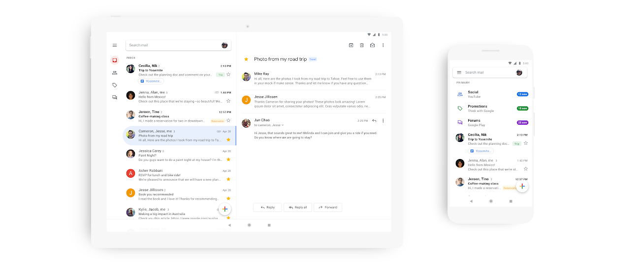 Gmail Redesign 2019
