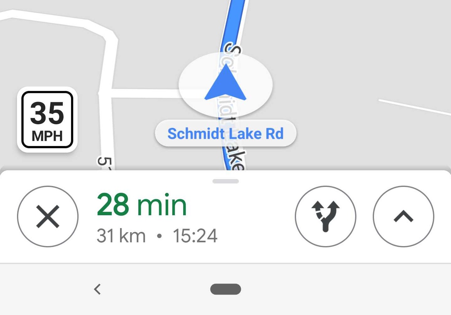 Maps Geschwindigkeitsanzeige