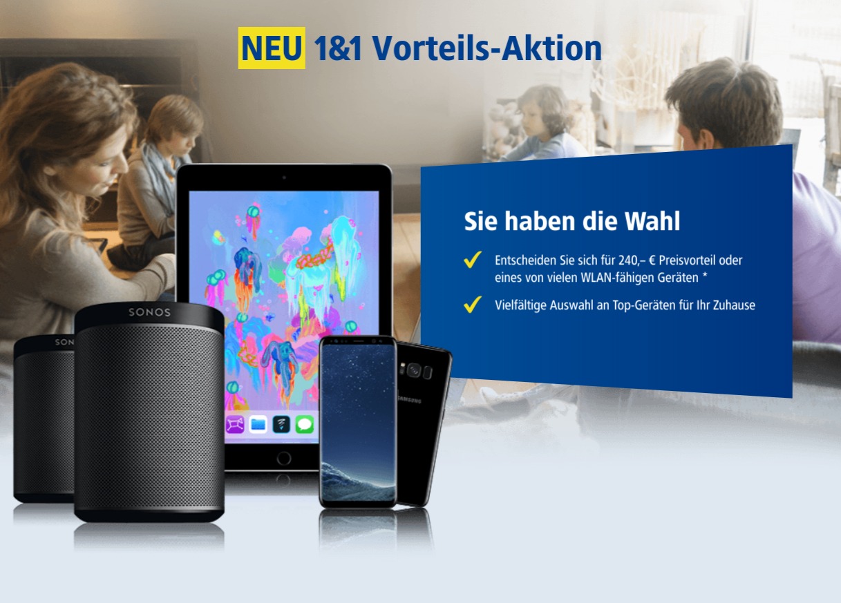 1&1 Vorteils-Aktion Header