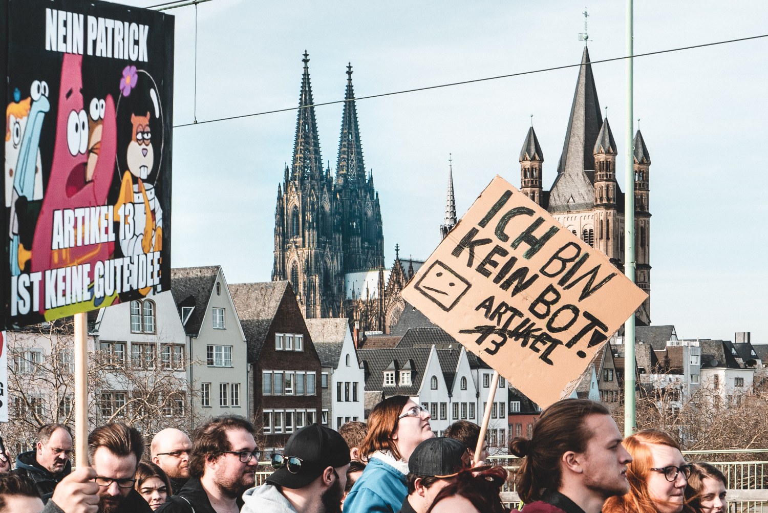 Artikel 13 Demo Köln Mika Baumeister