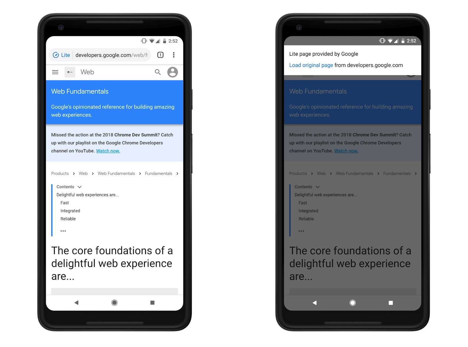 Chrome Lite Pages