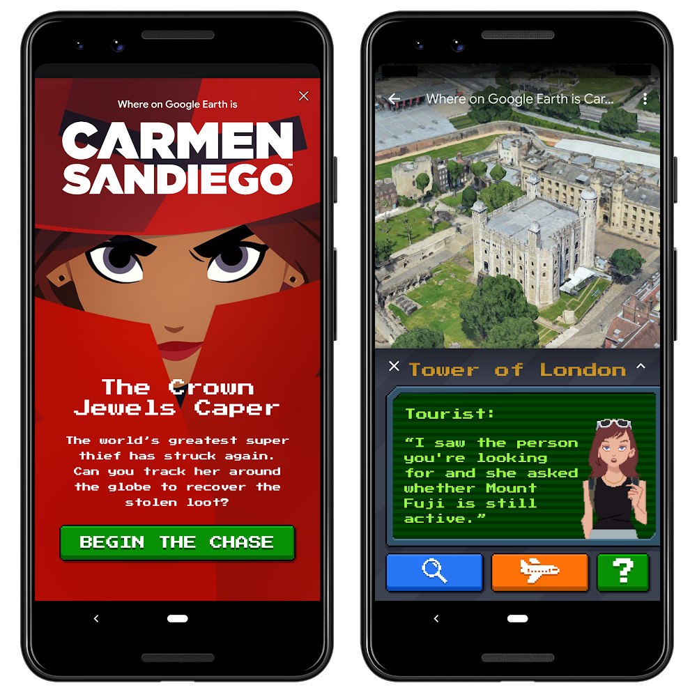 Google Earth Carmen Sandiego