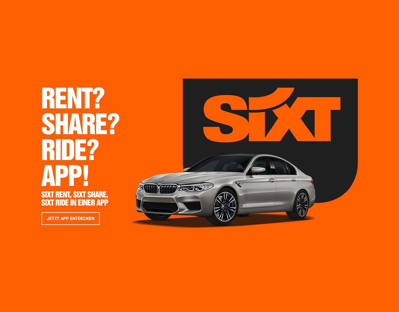 Sixt neue App Header