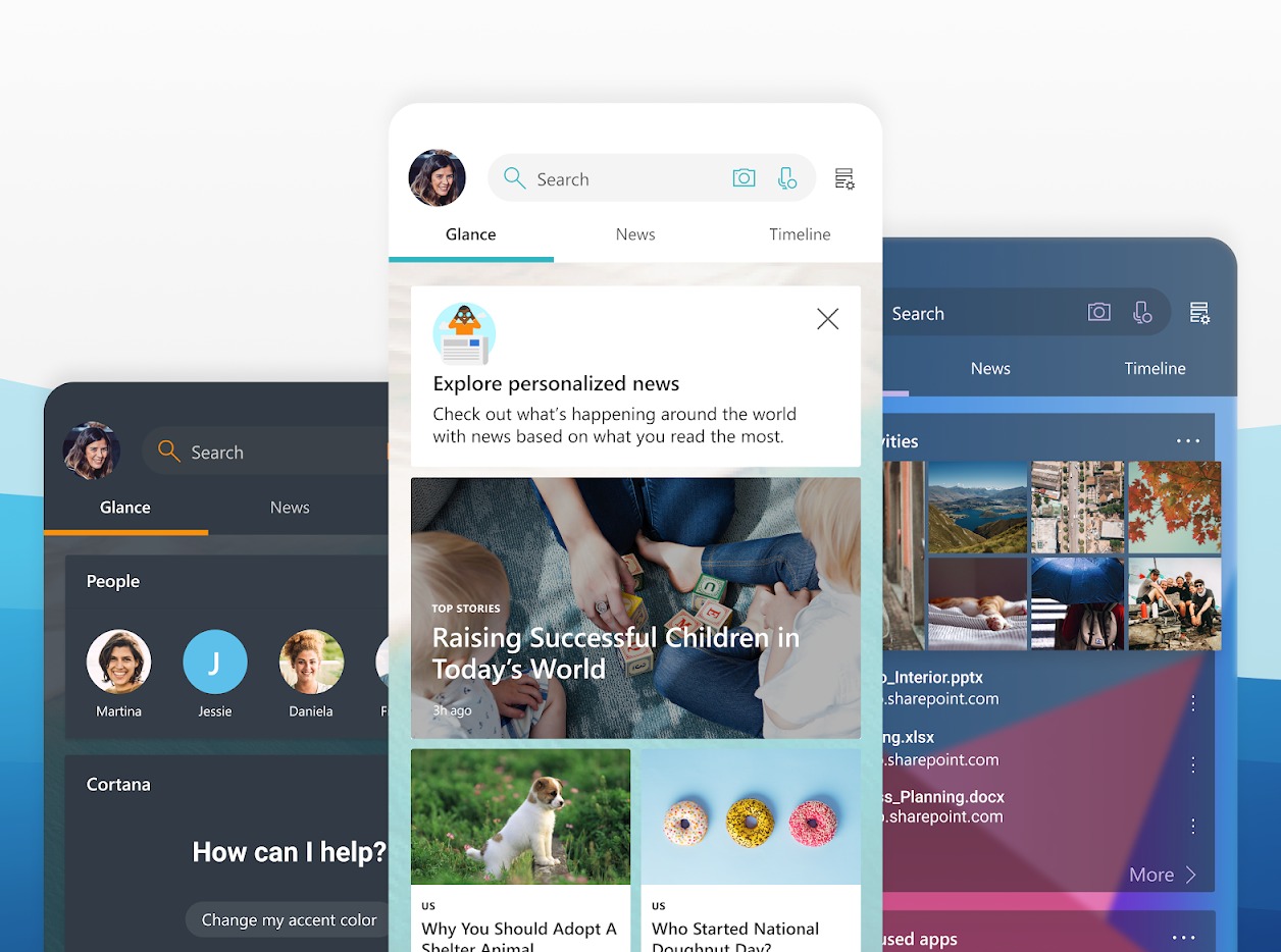 Microsoft Launcher Personalisierung Header